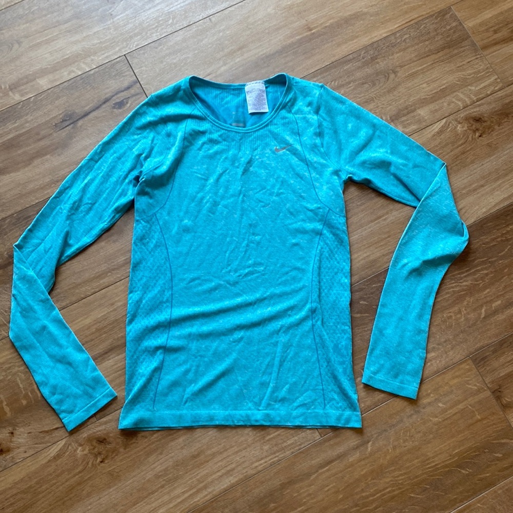 Long sleeve Nike dri fit workout top